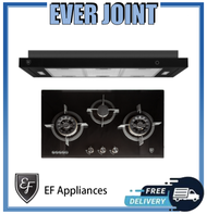 EF EFH 9733 WT VGB [86cm] Gas Hob + EFCH 9234T BK [90cm] Cooker Hood Bundle Deal!