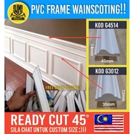 PVC White Wainscoting siap potong ikut ukuran wall anda,Tahan air Dan Tahan anai-anai