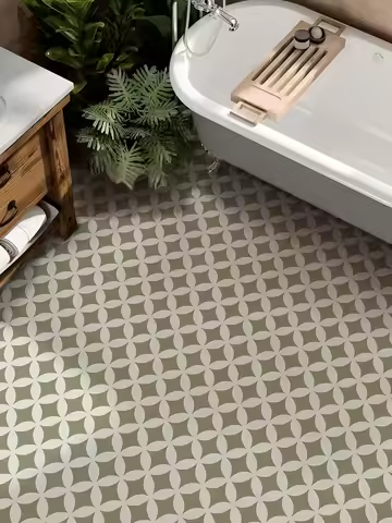 6PCS Home Decorative Floor Tiles, Peel and Stick Floor Tile Waterproof, DIY Flooring for Bathroom Re