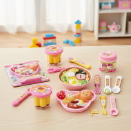 Bear-Shaped Kitchen Playset – Educational Food Feeding Toy for Toddlers  Set Permainan Dapur Simulas