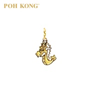 POH KONG 916/22K Yellow Gold Dragon Pendant