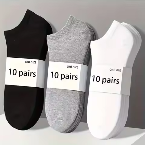 5/10-Pack Unisex Comfort Fit Ankle Socks – Breathable Lightweight Socks for Sports & Everyday Wear