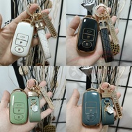 Soft TPU Car Key Cover Case For TOYOTA Wigo 2023 Raize Yaris Rush Avanza Yaris Ativ Veloz 2021 2022 Keyless Remote Case Casing Car key Accessories