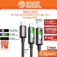 Cliptec The Nite Series MCC227 Rhythm LED Light Display Fast Charging Cable - 120cm