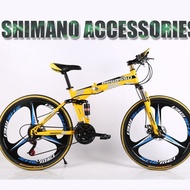 Begasso Folding Bicycle  Accessories 24/27 26inch Mountain Bike Damping Disc Brake Variable Speed Soft Tail