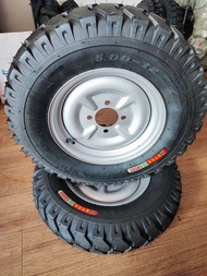 Agriculture Tractor Tyre 5.00-12 6.00-12& 6.00-14/ Tayar Pertanian Traktor depan Rim 12&14inci 500-1