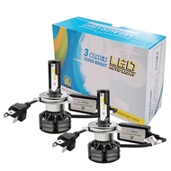 Car LED Headlight Tricolor Headlight H1H7H19005HB390121H4 Far and Near Integrated Headlights