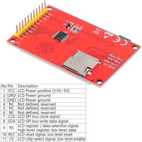 1.8" SPI LCD Display Module 3.3V 5.5V 128×160 SPI LCD Serial Port Display Module ST7735 51/AVR/STM32