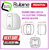 RUBINE RWH-AR15A 15L ELECTRIC STORAGE WATER HEATER / FREE EXPRESS DELIVERY