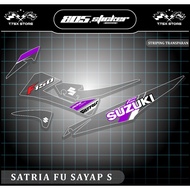 SUZUKI TRANSPARENT STICKER SATRIA FU FACELIFT TYPE S/STRIPING FU F150 FL/FU WINGS S/FU 2014-2015