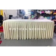 Page #1 4ft Table Skirting With Top Layer Meja Canopy Khemah Long Table Skirting Velcro Pleated Tabl