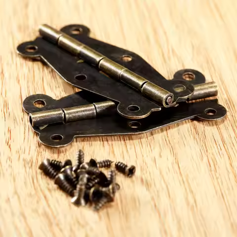 51*24mm/2.01"*0.94" Antique Box Hinge Vintage Butterfly Door Hinges Jewelry Gift Box Retro Decorativ