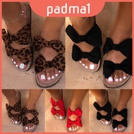 Versatile Women Ladies Slip On Peep Toe Bow Sliders Flatform Platform Sandals Shoes