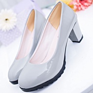 ZAZA Women High Heels Shoes Korean Style Platform Shoes Thick Heels Single Shoes Office Shoes OL