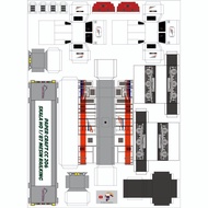 GRIYADEFARA PAPERCRAFT LOKOMOTIF CC 206 CC206 SKALA HO 1/87 1:87 SKALA 87 MESIN RAILKING PAPERCRAFT 