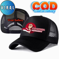 ViraL Gallery Trucker Hats INDONESIA MERDEKA - Distro Hats INDONESIA MERDEKA Logo - Premium INDONESI