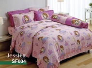 ผ้าปูที่นอนเจสสิก้า Jessica รหัสสินค้า SF004 ลายเจ้าหญิงโซเฟีย SOFIA THE FIRST สีชมพู ขนาด 3.5 ฟุต 5