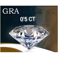 MOISSAONITE ROUND BRILLIANT 0'5 CARAT CERTIFICATE GRA USA COLOR D