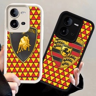 N69 Brand Logo Silicone Black White Casing for VIVO T4 Y28 Y28s Y17S V25E iQOO Z9 Z10 Z9X 13 V25 5G 