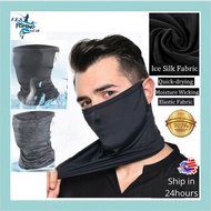 Ear Hang Mask Ice Silk Cooling Head Scarf Face Mask Rider Bandana Fishing Cycling Topeng Muka Anti U
