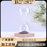 Manufacturer Production Craft Gift Ornaments Magnet Hourglass Metal Hourglass Crystal Glue Hourglass
