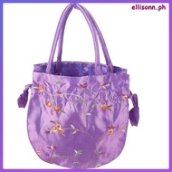 Drawstring Handbag Embroidery Handbag Ladies Handbag Women Purse Small Purse for Travel ellisonn