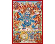 佛教六臂大黑天唐卡  神聖之怒 送禮