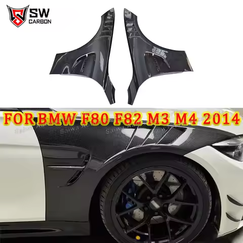 For BMW F80 M3 F82 M4 2014+ Carbon Fiber Front Fender Front Bumper Side Air Vent Fender Spoiler Mudg