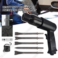 Handheld Air Hammer Pneumatic Gun Tool Set Pistol Gas Shovel Heavy Duty Chisel CR-V Rust Removal Dur