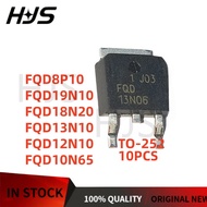 10PCS NEW FQD8P10 8P10 FQD10N65 10N65 FQD12N10 12N10 FQD13N10 TO-252 13N10 FQD18N20 18N20 FQD19N10 1