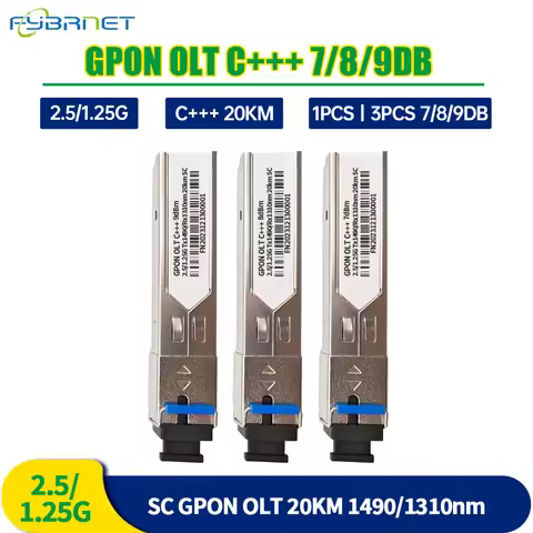 1.25G SFP Mpdule GPON OLT C+++ 7/8/9dBm 2.5Gbps SC Optical PON Module 1490/1310nm UP To 20km 1.25 GB