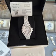 Chanel J12白鑽錶 23年99新配件齊全
