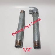 Galvanized nipple pipe 1/ 2" 80cm Galvanized inch pipe 1/ 2" 80cm