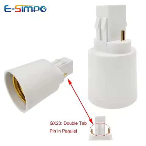 2pcs GX23 2P To E26/e27 Light Socket Adapter PL-S CFL GX23-2 To E26 Led Lamp Base Converter Install 