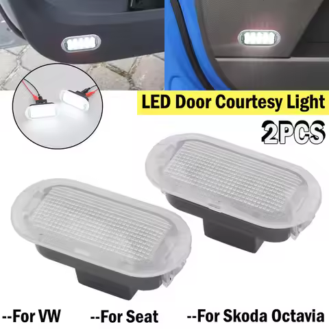 Car Door Courtesy Lights Under Warning Lamps White For VW Golf MK3 MK4 Jetta Beetle Touran Polo Vent