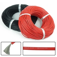 Hot 2meter/Lot Silicon Wire 14 16 18 20 22 24 26AWG Heatproof Silica Wire Cable