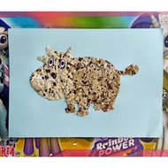 Egg shell collage egg shell mosaic animal mosaic quail egg shell