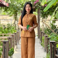 ROUND NECKLACE WITH KATE Traditional costumes, Buddhist blue clothes, Buddhist temple clothes, Kate 