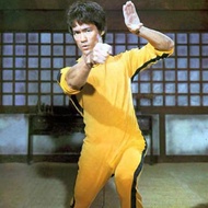 ❤❤❤ Stage Performance Yellow Bruce Lee Jumpsuit Tight Stretch Sportswear Children Adult Kung Fu Fitn