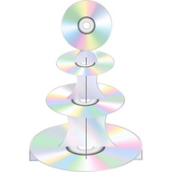 C L cooper life CD Disc Cupcake Stand Hiasan Parti Retro 90-an Pemegang Kek Cupcake Bertema CD Iride