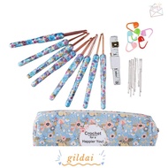 GILDAI crochet ring for finger yarn guide crochet needle set crochet set ergonomic crochet hook set 
