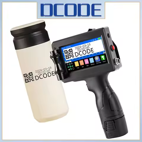 DCODE 1750PLUS 12.7/25.4mm Portable Handheld Inkjet Printer Text QR Barcode Label Printer Batch Numb