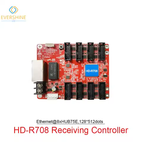 Huidu HD-R708 HD-R712 HD-R500 Full Color LED Screen Receiving Card Work With HD-C15 C35 T901 VP210 V