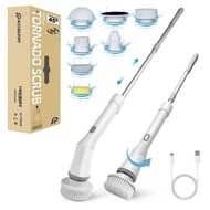 Electric Spin Scrubber, Rechargeable BathroomScrubber, Spinning Scrub Brush with 6/9 BrushHeads, Cle