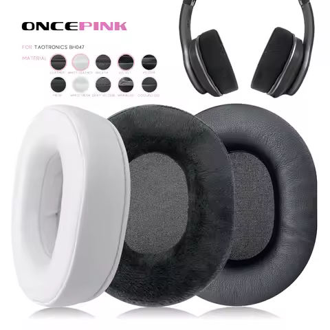 Oncepink Replacement Ear Pads for Taotronics BH047 Headphone Thicken Cushion Earcups Headset Ear Cov