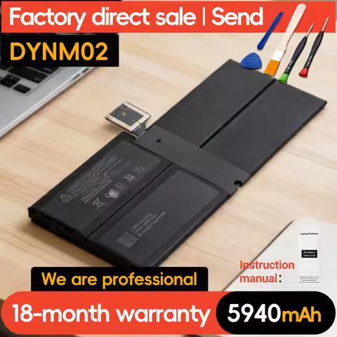 SUOZHAN New 5940mAh G3HTA038H DYNM02 Laptop Battery For Microsoft Surface Pro 6 1807 1809 For Micros