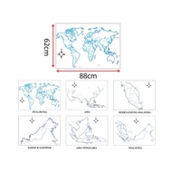 Whiteboard Outline Map (6 Maps x 2pc)