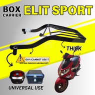 MODENAS ELIT SPORT 150 REAR BOX MONORACK BOX CARRIER BRACKET KAKI TABAK HEAVY DUTY PVC KOTAK BESI BE