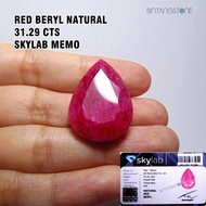 Red Beryl Utah USA Natural Bixbite Emerald Batu Zamrud Merah Pink Ori