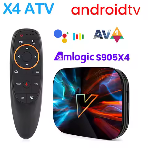 VONTAR X4 ATV androidtv 11.0 Smart TV Box Amlogic S905X4 Support 8K Video 4K AV1 1000M Wifi DDR3 4GB
